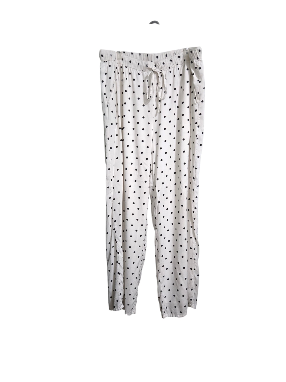 Jessica London Plus Size 20 White Black Polka Dot Fully Lined Wide Leg Pants